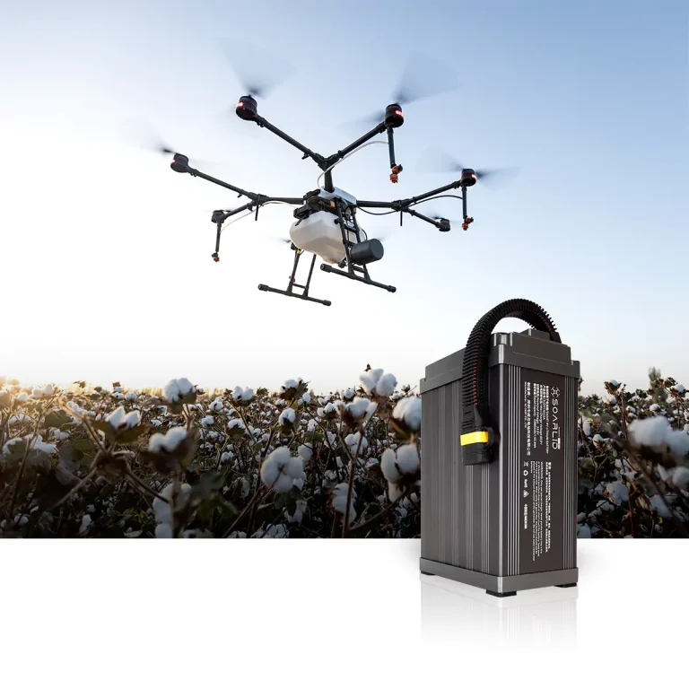 Agricultural spraying drone with a smart drone battery