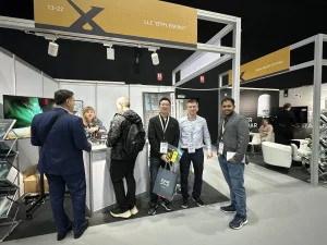 CGBT team meeting exhibitors at IDEX 2025, Abu Dhabi