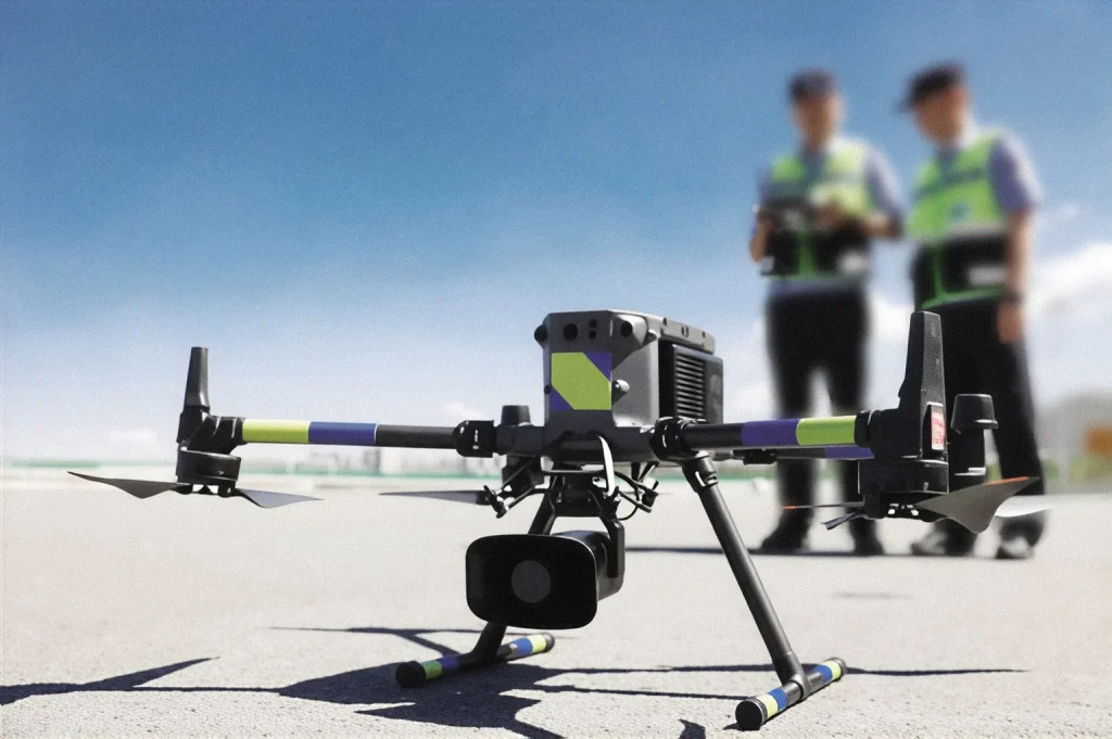 Public safety drone with a loudspeaker payload